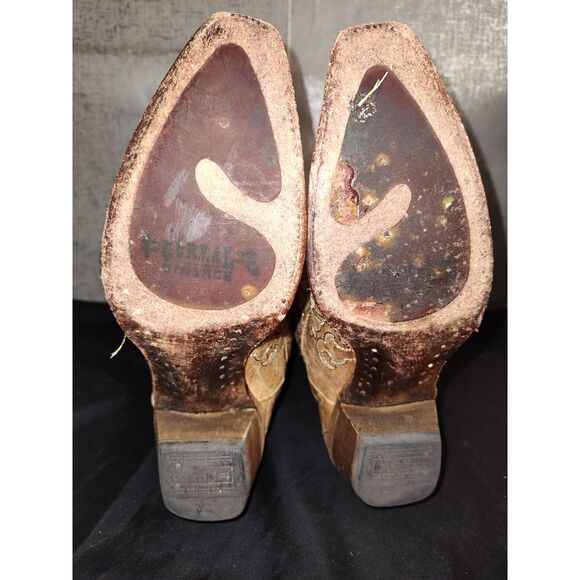 Corral Saddle Brown Embroidered Cross Western Boots Sz 9M - Picture 10 of 10